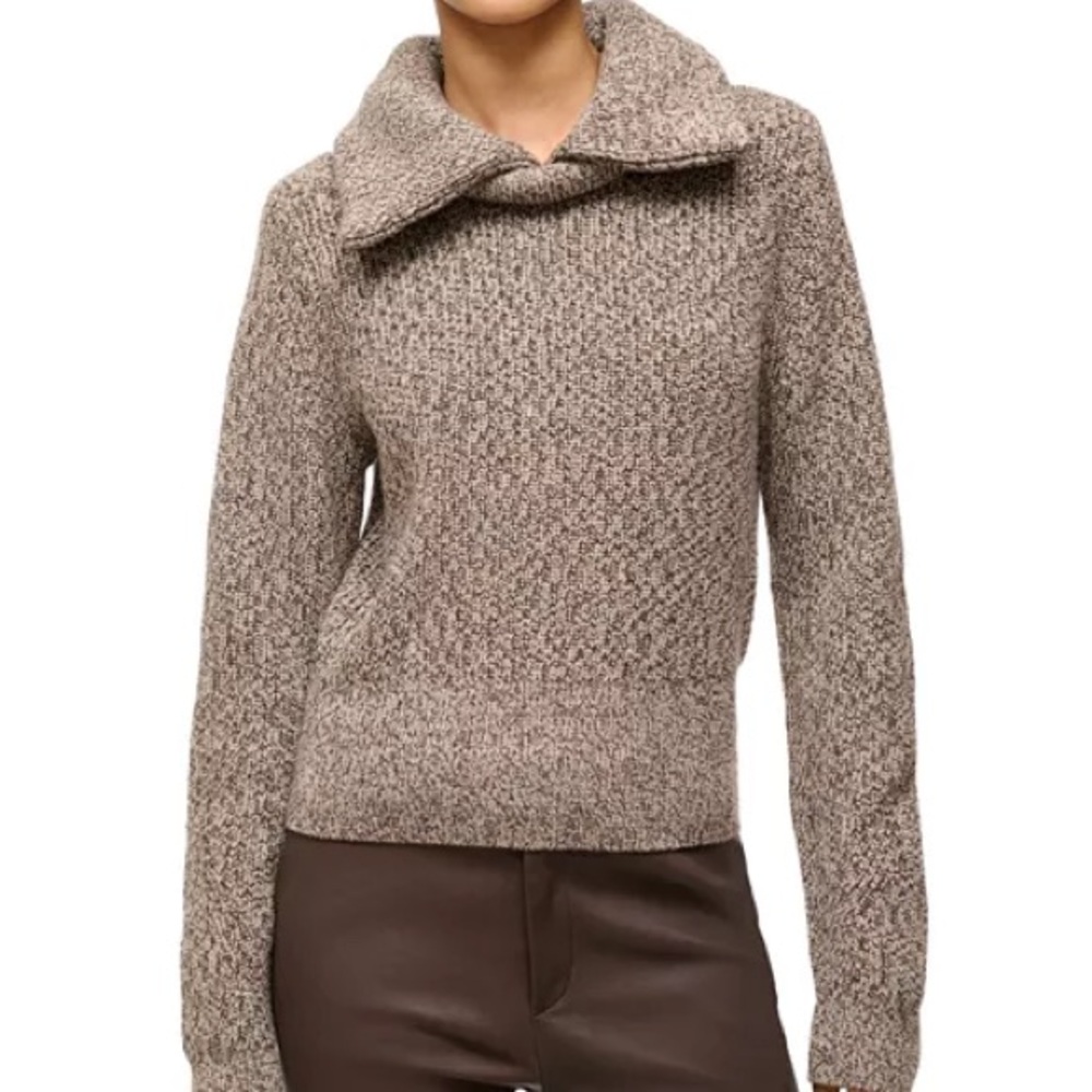 STAUD Brown Knit Sweater